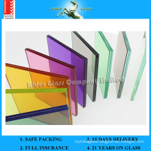 6.38-42.3mm Clear PVB/Colored Glass Laminated Glass with AS/NZS2208: 1996